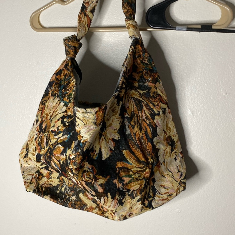 Brand new never used brown floral purse